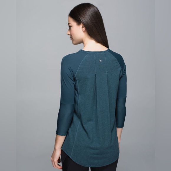 lululemon NWT Clip-in Long Sleeve Heathered Alberta Lake/Alberta Lake - Picture 2 of 14